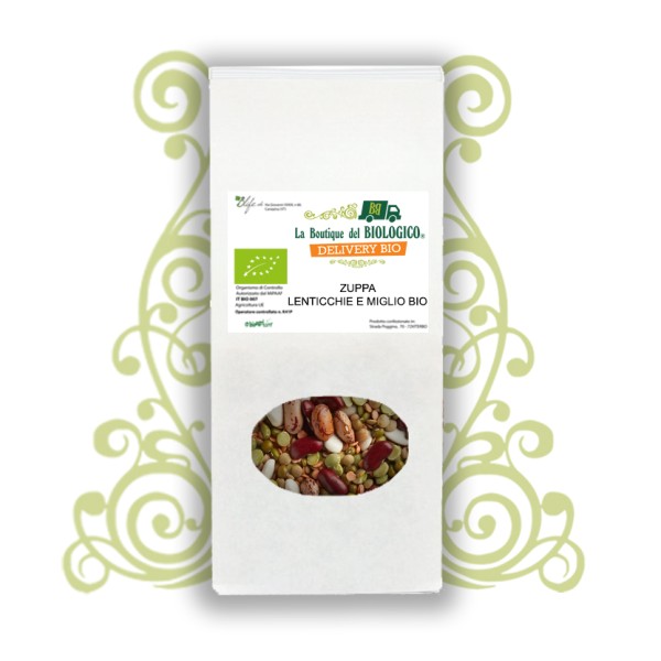 Zuppa di lenticchie e miglio bio 400 gr