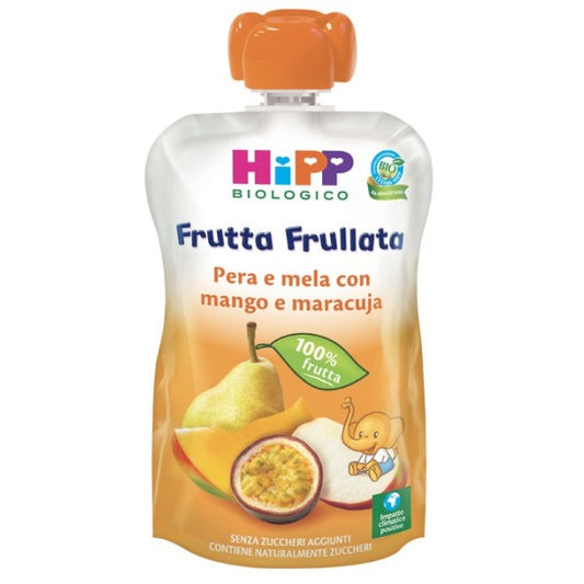 Frutta frullata Pera Mela Mango e Maracuja bio 90g Hipp
