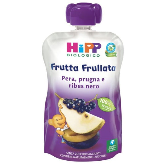 Frutta frullata Pera, Prugna e Ribes nero bio 90g Hipp