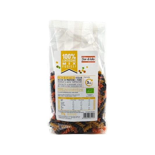 Fusilli di lenticchie mix bio 225 gr Fior Di Loto