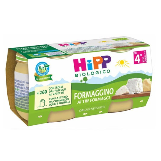 Omogeneizzato Formaggino ai tre formaggi Bio 2x80gr Hipp