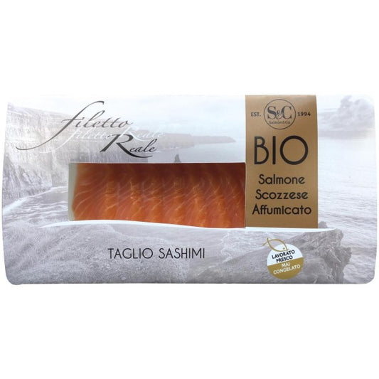 Salmone scozzese affumicato bio taglio sashimi 80 gr