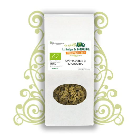 Uvetta essiccata verde di Khorog bio 100 gr
